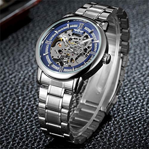 YEZIJIN T-Winner Hollow Luxury Design Business Fashion Men's Steel Belt Mechanical Watch Under 20