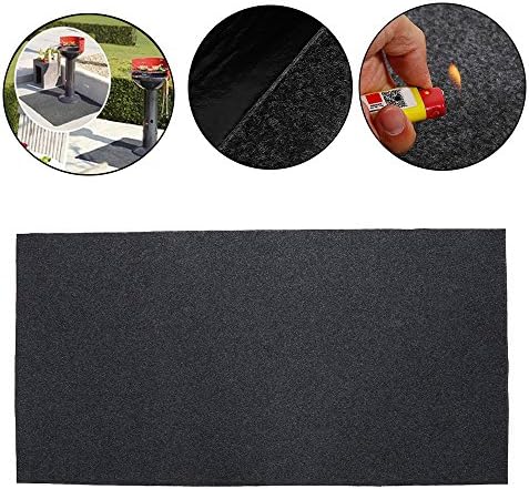 Uterstyle 2pcs BBQ Gas Grill Splatter Mat, Extra Large Fireproof Heat Resistant Gas or Electric Grill Splatter Mat Pad Floor Protective Rug for Backyard Outdoor Deck Patio 48x30inch (2)