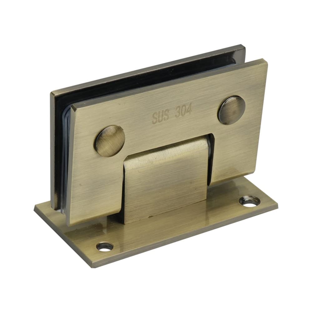 Heavy Duty 90 Degree Glass Door Cupboard Showcase Cabinet Clamp Glass Shower Doors Hinge Replacement Parts Wall-to-Glass (Oil Rubbed Bronze)