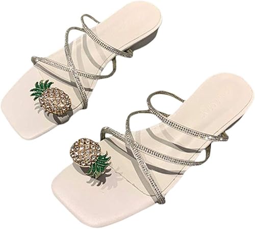 Amazon Shuming サンダル レディース 韓国 スリッパ ヒール ファッション オフィスサンダル 歩きやすい 疲れにくい 夏サンダル 美脚 かわいい 22 5ベージュ Shuming ファッションサンダル