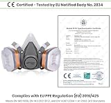 AirGearPro G-500 Respirator Mask with A1P2 Filters Safety Goggles Anti-Dust Gas view 11