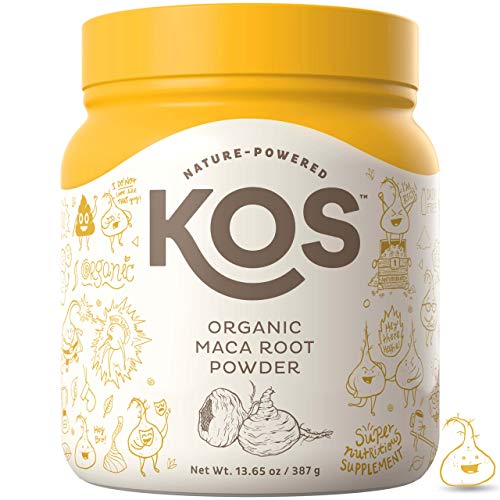 KOS Organic Maca Powder – Premium Raw Maca Root Powder USDA Vegan Plant Based Ingredient, 387g (13.6oz)