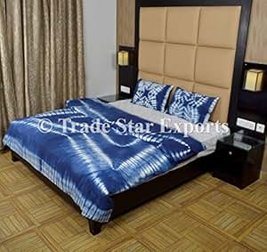 Amazon.com: Trade Star Exports Indigo Tie Dye Duvet Cover