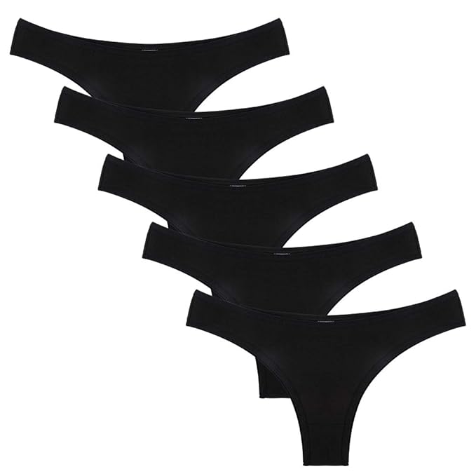 Nightaste Damen Baumwolle Tanga (5 Stück in einem Paket)
