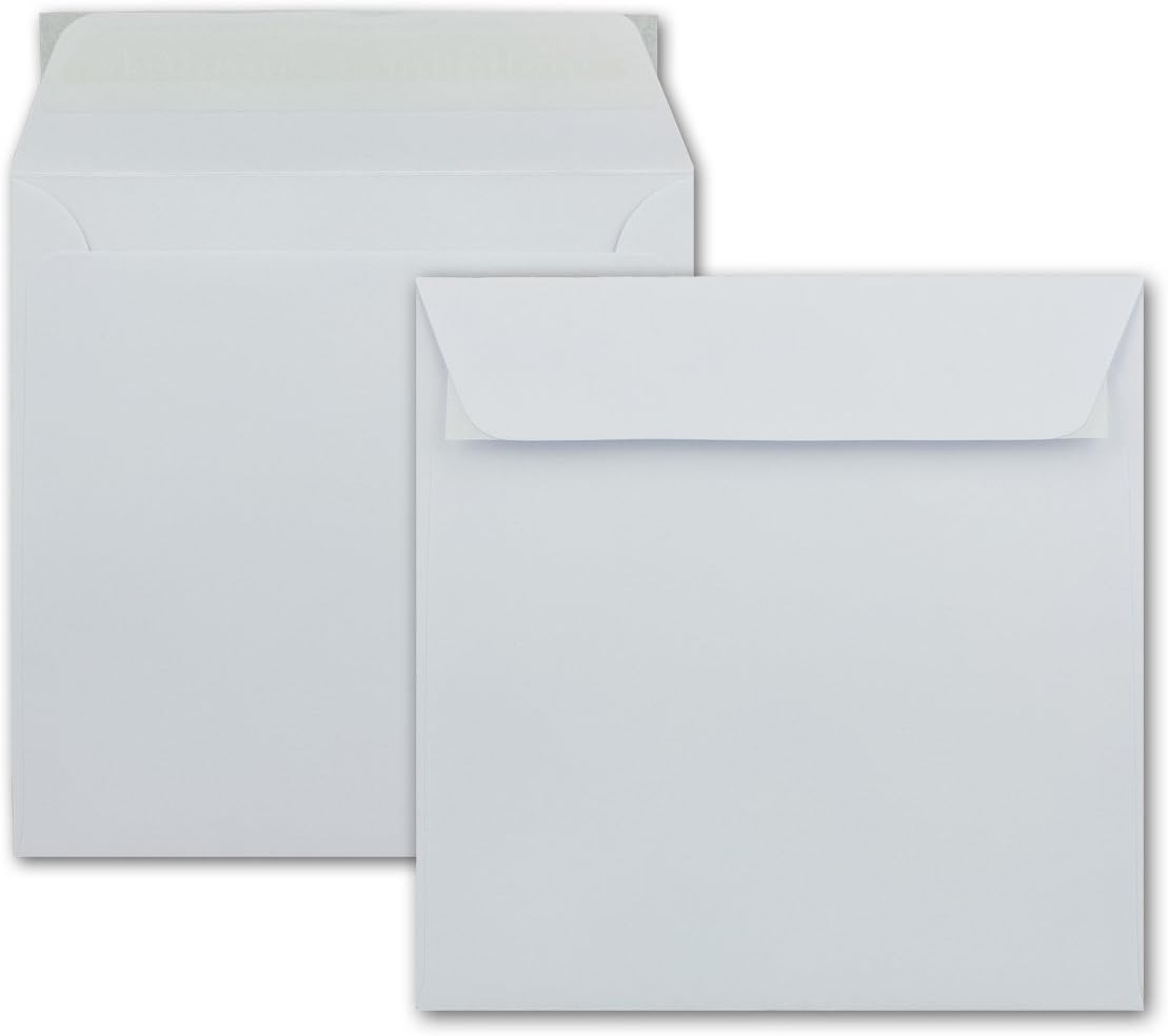 DIN B6 White Envelopes 160 x 160 mm, 100 envelopes