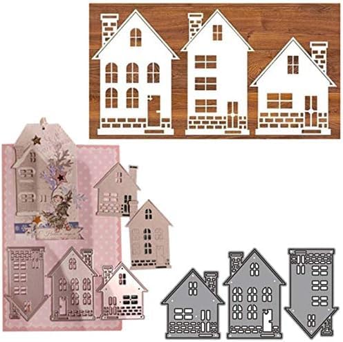 Silver Cutting Dies for Card Making,House Metal Cutting Dies for DIY Scrapbooking Album Embossing Photo Craft Paper Cards Decorative Craft Dies,Scrapbooking and Stamping