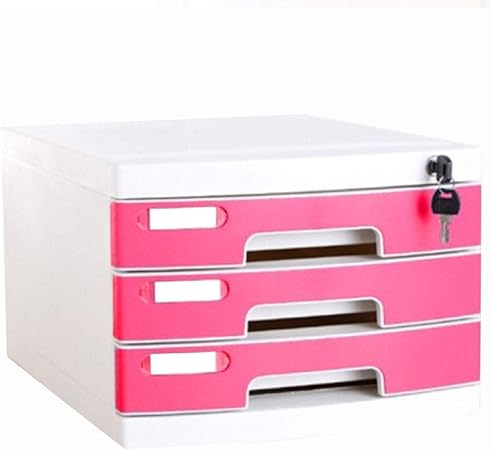 Gongff File Cabinets Filing Cabinet Lock 3 Drawer Data Lock Office Storage Storage Box Cupboard Multi Color 29 5x39 4x21 8cm Color Pink Amazon Co Uk Kitchen Home