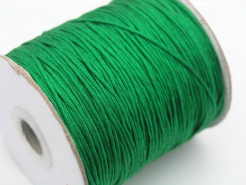 KONMAY 1 Roll 175yd Braided 1.5mm Nylon Shamballa Macram/beading Cord Lift Shade Cord (Kelly Green 233)
