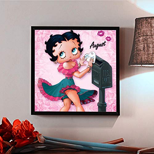 5D Diamond Painting Mosaic Making 5D DIY Full Drill Diamond Painting Cute Cartoon Girl Cross Stitch Embroider