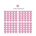 2inchx100 Pieces DIY Heart Wall Decal Vinyl Sticker for Baby Kids Children Boy Girl Bedroom Decor Removable Nursery Decoration (Soft Pink)