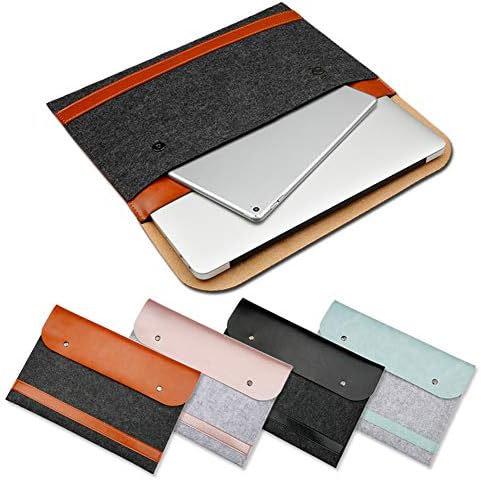 Protective Cover, Sanwood Notebook Laptop Felt Protective Sleeve Bag Case Cover Pouch for MacBook Air/Pro - Black 12Inch