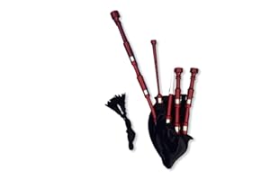McWilliams BAGPIPES, PROFESSIONAL SCOTTISH HIGHLAND BAGPIPE FOR BEGINNERS ADULT WITH BAG (Rosewood P, Black)