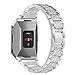 bayite Metal Bands for Fitbit Ionic Replacement Band with Rhinestone Bling Adjustable Bracelet for Fitbit Ionic Smart Watch Silver Rose Gold Black Large Small