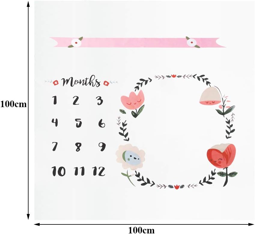 Couverture Mensuelle Bebe Etape In Coton 100 100cm Couverture De Milestone Couverture Hebdomadaire Mensuelle Bebe Couverture Etape Au Mois Couverture Bebe Fond Photographie De Baby Shower Anniversaire Matelas Et Linge De Lit La