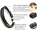 FIBO STEEL 8Pcs Leather Bracelets for Men Women Wooden Bead Bracelet Cuff Elastic,C