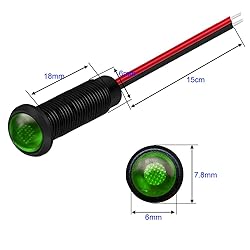 Gebildet 10pcs LED Plastic Indicator Pilot Light