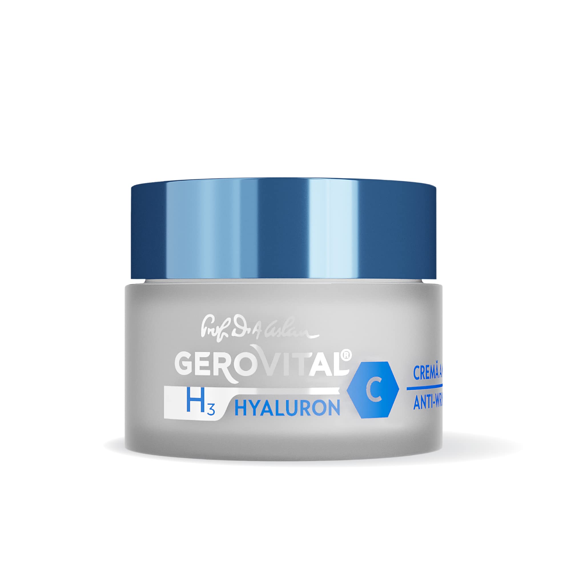 Gerovital H3 Hyaluron C Anti-Wrinkle Night Cream – Vitamin C, Hyaluronic Acid & Niacinamide, Moisturizing & Regenerating for Dry & Normal Skin, 50ml