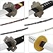 Anime Sword Set of 4 Wooden Cosplay Replica Anime Combo Lead-Free Paint, Cosplay Safe, Convention Ready