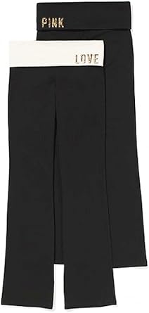 pink foldover yoga pants