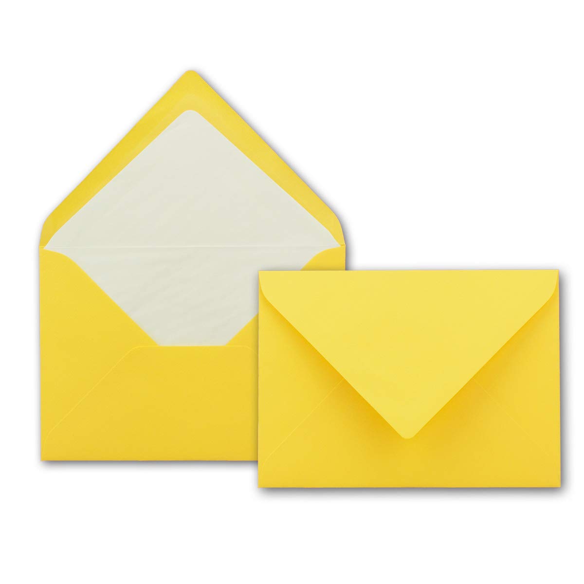 Envelopes B6 Sun Yellow 125 x 176 mm with Inner Lining 50 Pieces Sunshine Yellow — image 1