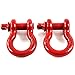 Red Hound Auto 2 Shackles 3/4 Inches Galvanized D Ring Marine Anchor Bow with Screw Pin 4.5 Ton