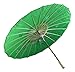 Festcool Asian Parasol Umbrella Fabric Hand-painted Chinese Japanese (green)