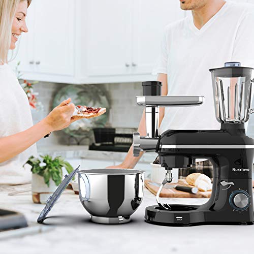 Nurxiovo 3 in 1 Stand Mixer 850W 6 Speed TiltHead Kitchen Mixer with 6