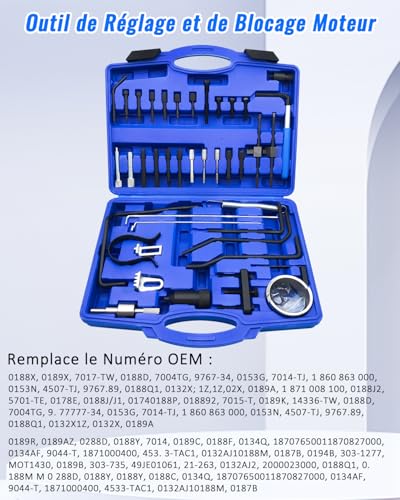 BOVIEER Engine Timing Adjustment Tool Kit, Camshaft and Crankshaft Adjustment Tool Set Compatible with Peugeot, Citroen, Diesel & Petrol Engines PSA Dual TDI HDI PSA