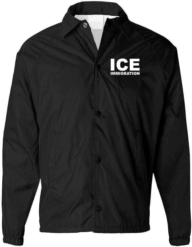 Buy ICE Immigration Border Patrol Immigrant Mens Coaches Jacket, 2XL, Black at Amazon.in