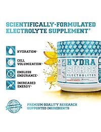 HYDRASURGE Electrolyte Powder - Hydration Supplement with Key Minerals, Himalayan Sea Salt,...