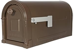 ARCHITECTURAL MAILBOXES Gibraltar Mailboxes Garrison Large Capacity Galvanized Steel Venetian Bronze, Post-Mount Mailbox, GM160VBEC