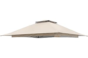 JANCANOPY Beige Gazebo Replacement Cover Compatible with Crown Shades 13x13 Pop Up Gazebo Frame,This Particular Replacement Cover Will Not Fit Any Other Models