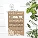 Hadley Designs 50 Wedding Kraft Thank You Place Cards, Rehearsal Dinner Thank You Table Sign, Menu Place Setting Card Notes, Placement Thank You Note Favors For Family & Guests