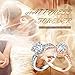 SPILOVE Serend 18k Rose Gold Plated 1.5ct Heart and Arrows Cut Cubic Zirconia Solitaire Wedding Engagement Rings, Gift for Valentine Day,Women's Day