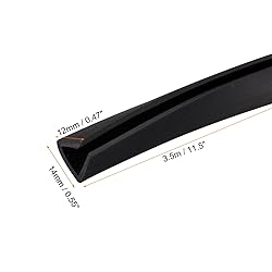 uxcell U Channel Edge Trim, 11.5ft Length Rubber
