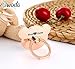 Owoda Cute Pet Phone Ring Stand 360 Degree Rotating Dog Cat Ring Grip Anti Drop Finger Holder for iPhone iPad and All Cellphone (Bear- Metal Rose Gold)