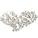 Surepromise Pack of 100 Sets 7mm Diamante Diamond Clear Silver Crystal RIVET STUDS Rock Leather Bag