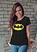 Decrum Black Womens T Shirts Short Sleeve Crewneck Graphic Tshirt Bat | Clasic, L
