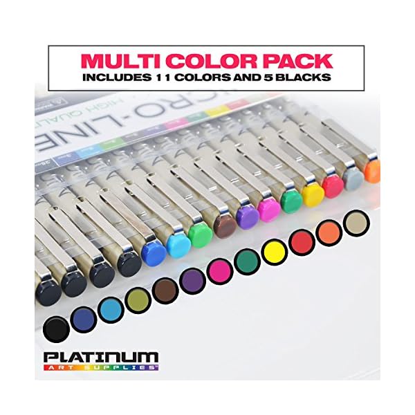 MicroLineUltraFinePointInkPensSETOF16ArchivalInkAssorted