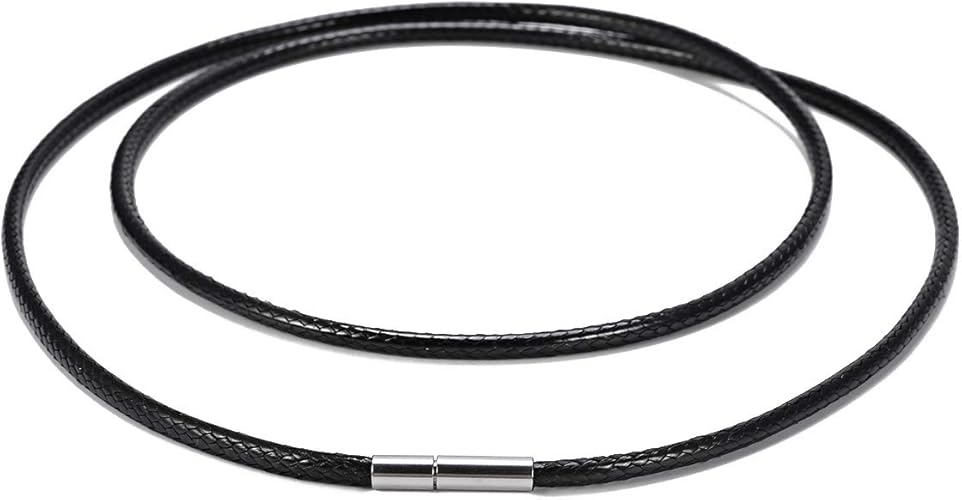 Amazon G S 紐ネックレス 黒 2mm 細め ネックレスチェ ン メンズ レディ ス ブラック ペンダント用 耐久性高い チェーン 通販