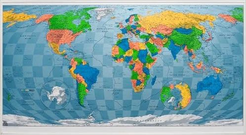Buy Colour Map World Wall Map Paper Tubed Version 3 - 