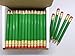 Half Pencils with Eraser - Golf, Classroom, Pew, Short, Mini, Non Toxic- Hexagon, Sharpened, #2 Pencil, Color - Green, Box of 72 (half gross) Golf Pocket Pencils ™