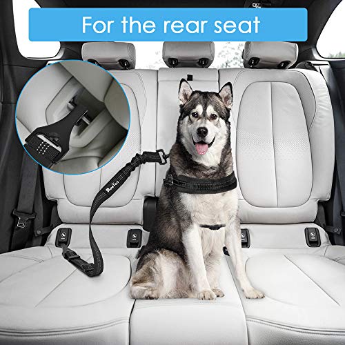 SlowTon Dog Seat Belt, 2 Packs Latch Bar Attachment Dog Car Seatbelt