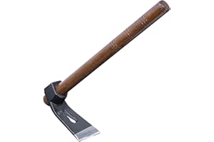 15.7 Inch Garden Hoe, Mini Action Hoe for Loosening Soil and Weeding, Knockable and Removable Nails, Hand Long Handle Weed Ga