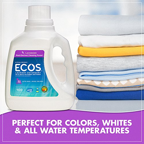 Earth Friendly Products ECOS 2X Liquid Laundry Detergent, Lavender, 200 Loads, 100 FL oz (Pack of 2) - Thumbnail 2