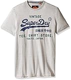 Superdry Men's Shirt Shop Duo Tee, Light Grey Grit, X-Large