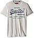 Superdry Men's Shirt Shop Duo Tee, Light Grey Grit, X-Large