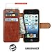 iPhone SE Case,iPhone 5S Case,iPhone 5 Case,Mulbess [Layered Dandy][Coffee Brown] - [Card Slot][Flip][Slim Fit] - PU Leather Wallet Case for Apple iPhone SE 2016