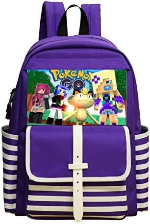 Minecraft Pokemon Go Student Backpack Super Bookbag Break Customized SchoolBag