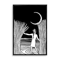 Framed Canvas Wall Art Modern Geometric Pattern Canvas Prints Home Artwork Decoration for Living Room,Bedroom - 16x24 inches